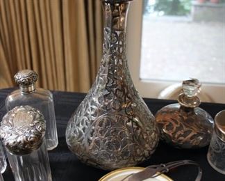Sterling overlay decanter