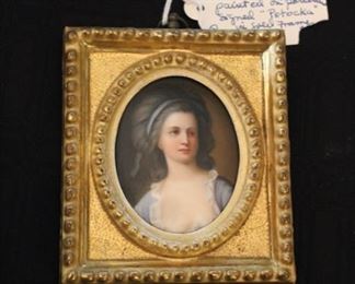 Hand painted miniature portrait