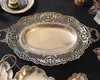 800 silver pierced dish