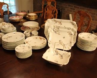 Limoges blue cornflower dish set