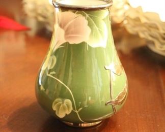 Shofu Katei / Kajo sterling over porcelain vase