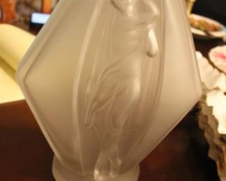 Etling Deco vase with nude
