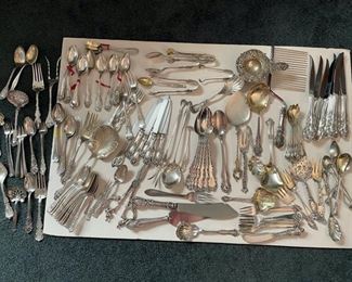 Lot of sterling silver assorted flatware