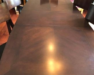 top view of dining room table 