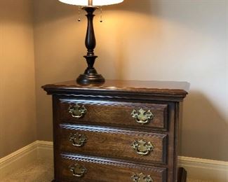 All wood matching bedroom furniture (dresser, chest of drawers and side table)