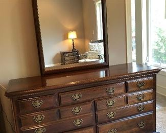 Matching real wood bedroom furniture