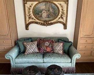 Custom upholstery and fine French artifacts 