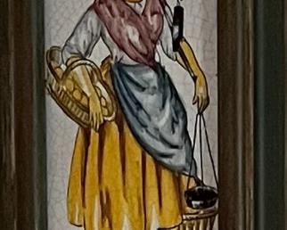 One of many antique faience plaques