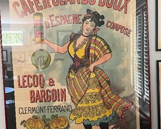 Unavailable one-of-a-kind orginal French poster from a private hotel apartment in Paris 