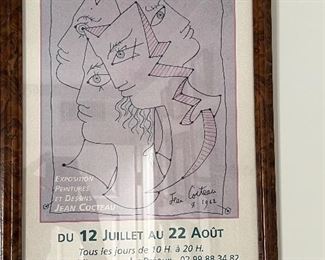 Original exhibition poster Jean Cocteau 