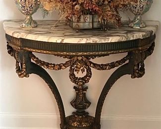 Amazing French console with original marble circa 1880 