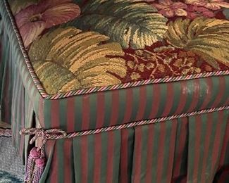 Large custom tapestry ottoman