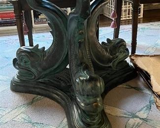 Exquisite Antique bronze double pedestal table…8ft long…France 1920s