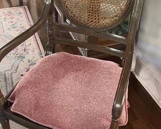 Set of 8 antique caned back dining chairs