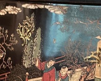 Detail of carved chest