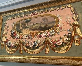 19th C Aubusson reference painting on wood
