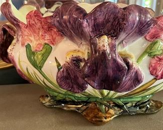 Massive majolica tureen
