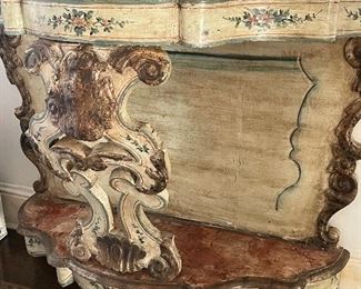 Hand painted Italian console 