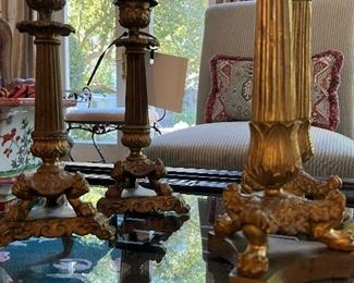 French 18th C candlesticks 
