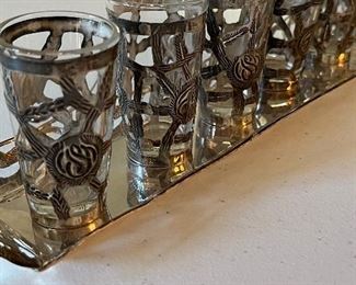 Sterling cordials on tray