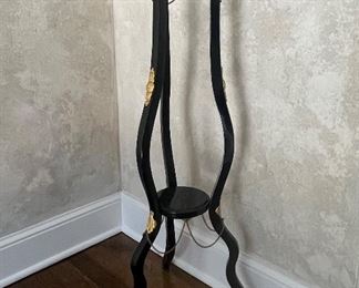 Napoleon III stands…ebonized wood with gilt ormalu 