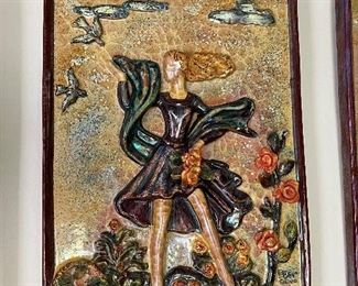 Collection of four Bottega Gatti, Faenza, 1950 ca Le quattro stagioni