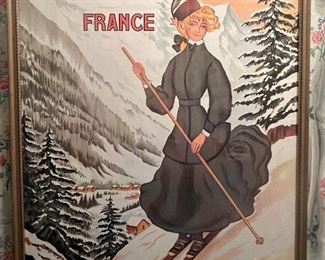 ORIGINAL VINTAGE POSTER CHAMONIX MONT-BLANC