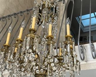 Massive antique crystal chandelier circa 1880 French…appraisal was $10,000