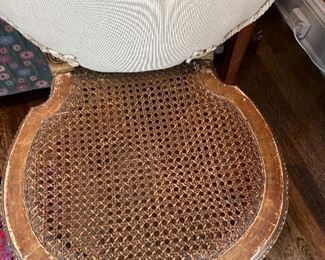 Antique caned Louis Philippe chair 