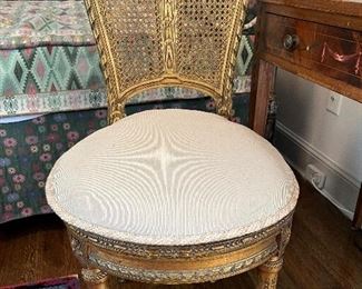 Antique caned Louis Philippe chair 