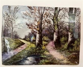 Limoges signed plaque