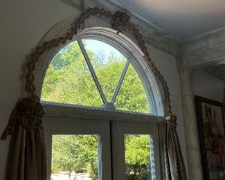 Custom drapes in silk and velvet…gold and cream!