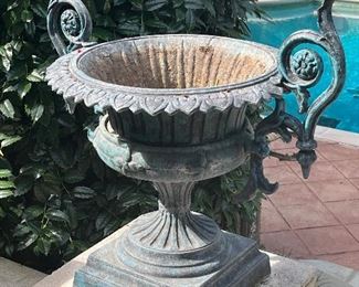 Set of 4 large antique French urns