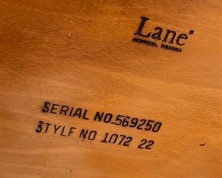 Detail pic, Lane 569250 (05-29-65) Round table Comet Collection. 