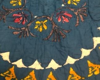 Close up of bedspread