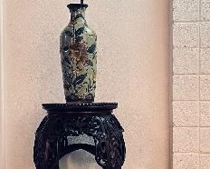 Victorian Rosewood with marble fern stand 