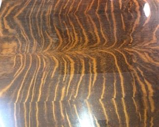 Close up view of top of library table