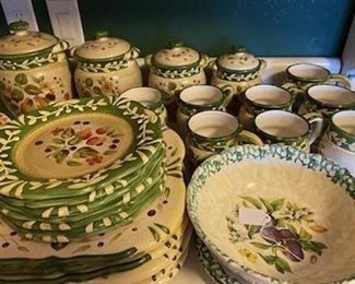 Set of La Toscana Dishware and Cannister Set