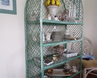 Metal Etegere and Tea Cart (not shown) in same finish