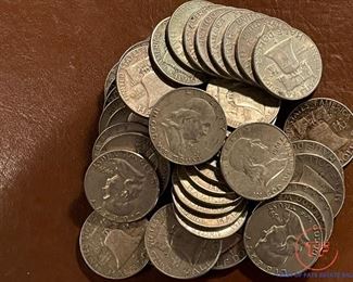 Franklin SILVER Half Dollars