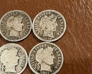 Barber SILVER Dimes