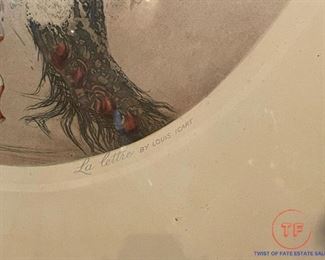 "La Lettre" by LOUIS ICART Framed Lithograph