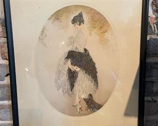 "La Lettre" by LOUIS ICART Framed Lithograph