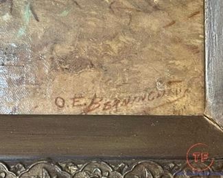 1950's Budweiser Advertisement "Attack on the Overland Stage" by O.E. Berninghaus