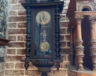 Antique 1870's Vienna Regulator with Bell Top Strike 