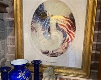 Framed Miss America Print by Louis Icart