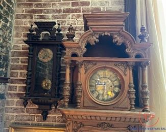 Late 1700's Fusee Hand Carved Grandfather Clock - Quarter Repeater on Bells