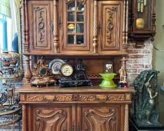 Antique Hand Carved Sideboard