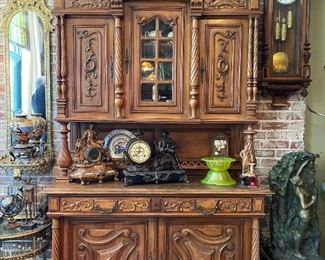 Antique Hand Carved Sideboard