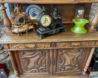 Antique Hand Carved Sideboard